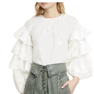 Ulla Johnson Tulia Blouse Blanc